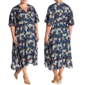 BOBEAU B Collection NWT Orna Floral Wrap Dress